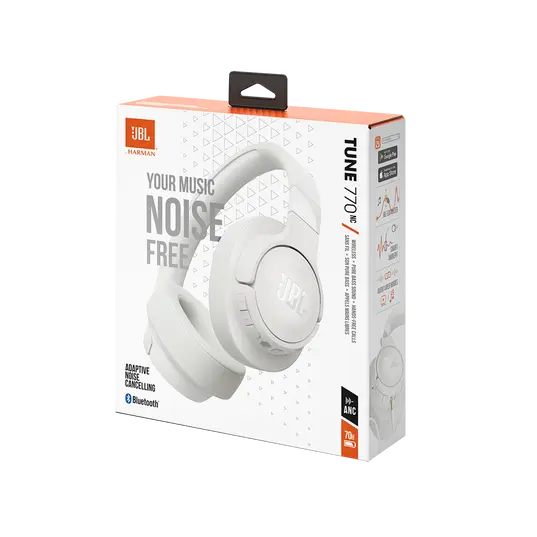JBL Tune 770 BT Headphone Noise Cancelling Over Ear White