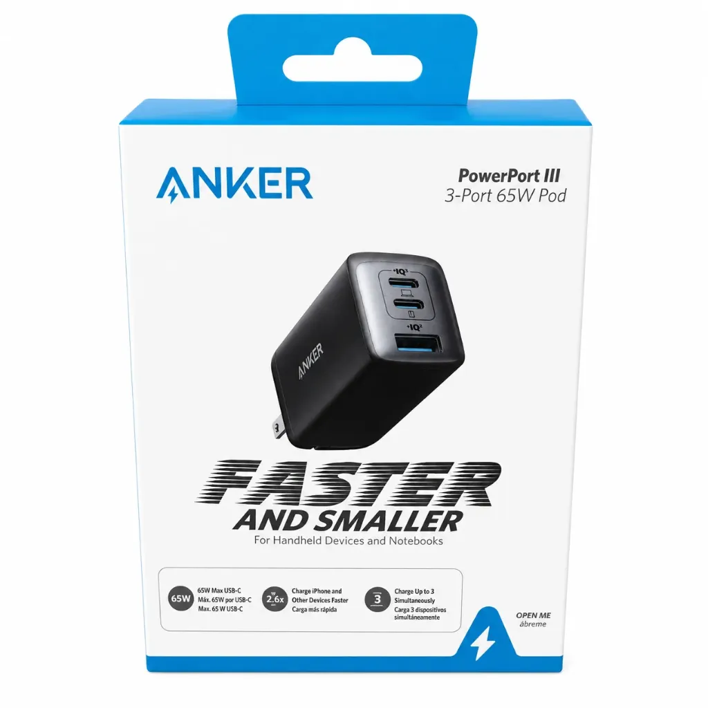 [94644130633] Anker - Carga Fast 65W Multipuerto