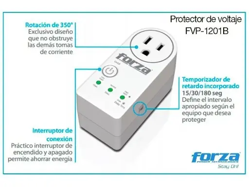 [FVP-1201B] Forza Voltage Protector FVP-1201B 900J 1 Out 110V US