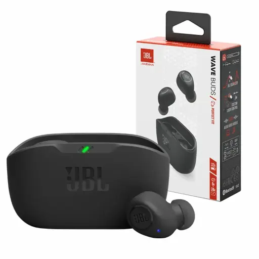 [JBLWBUDSBLK] JBL Headhpones Wave Buds Truly Wireless - Black - SA