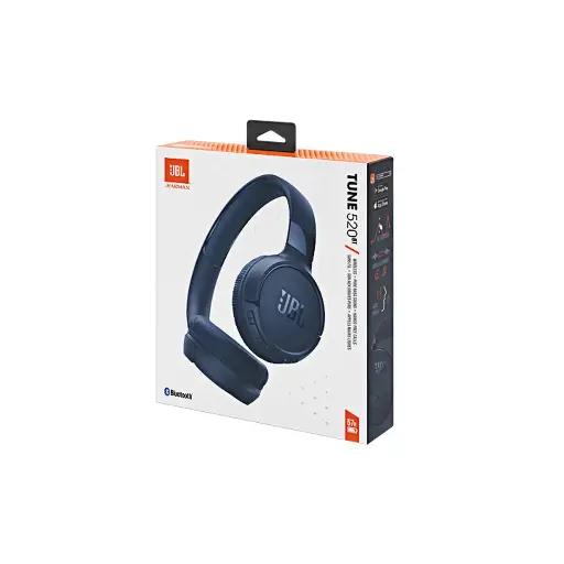 [JBLT520BTBLUAM] JBL Tune 520 BT Headphone Bluetooth On Ear Blue