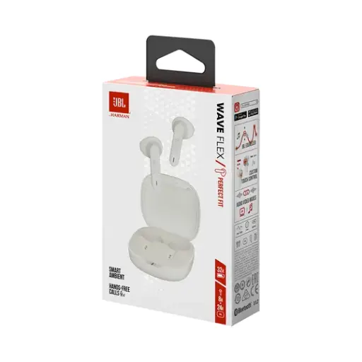 [JBLWFLEXWHT] JBL Headhpones Wave Flex Truly Wireless White SA